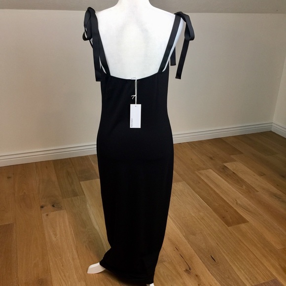 Reformation Zora Bodycon Midi Dress Black Size XL - Picture 7 of 10